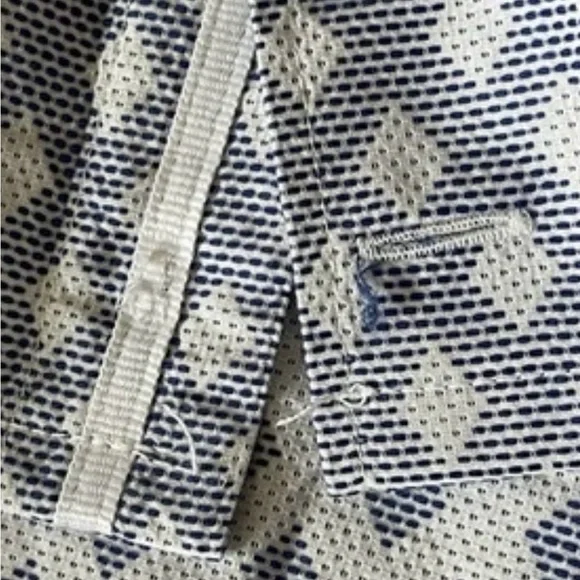 Visconti‎ Black Diamond-Print Flip-Cuff Blue Shirt Smart Casual Cabincore 3XLB - Picture 4 of 10